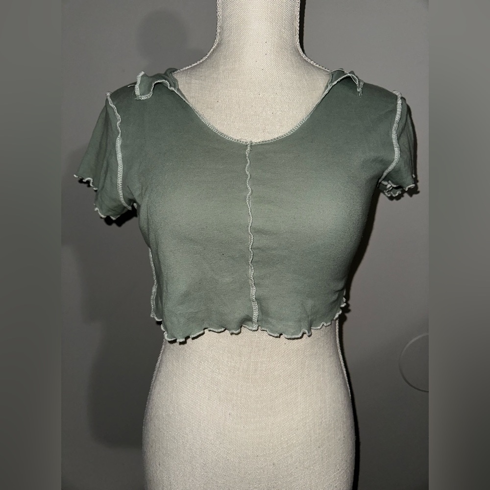 Social Scene Green Rework Style Top.